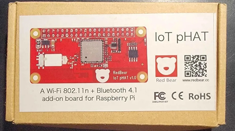Red Bear IoT pHAT WiFi 802.11n & Bluetooth 4.1 Board for Raspberry Pi - NEW