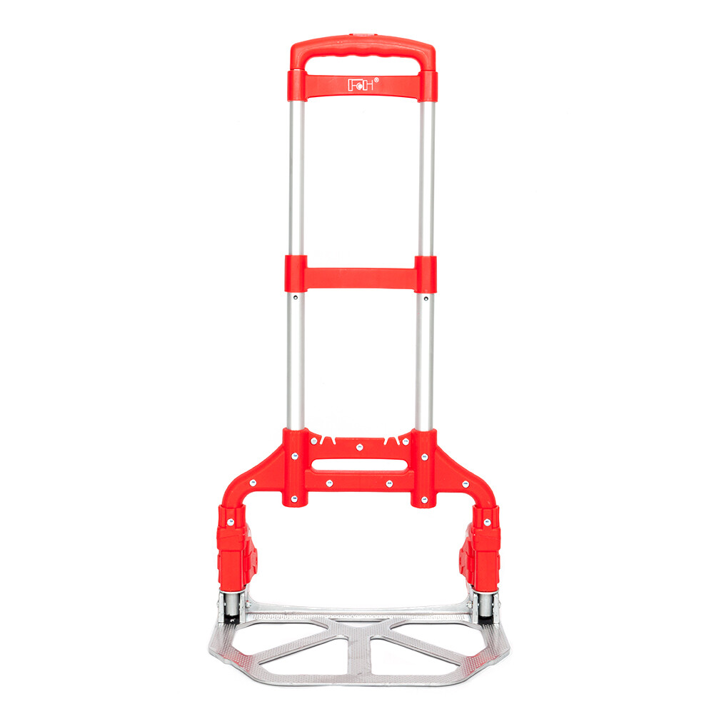 Portable Foldable Travel Cart Trolley Luggage Utility Carrier in Red