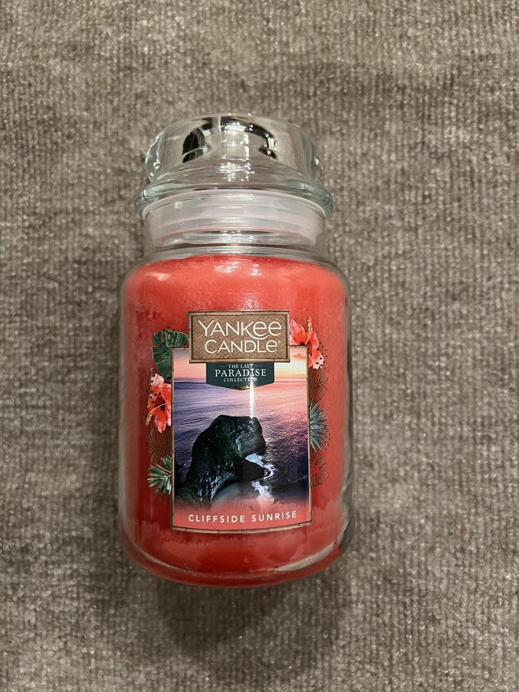 Yankee Candle 22oz Cliffside Sunrise Large Jar from Last Paradise Collection with One Wick
