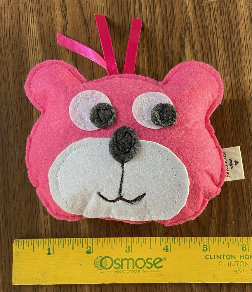 Pink Bear Handmade Organic Catnip Toy for Cats and Kittens