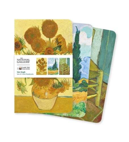 Van Gogh Mini Notebook Set of 3 by Flame Tree Studio - National Gallery Collection