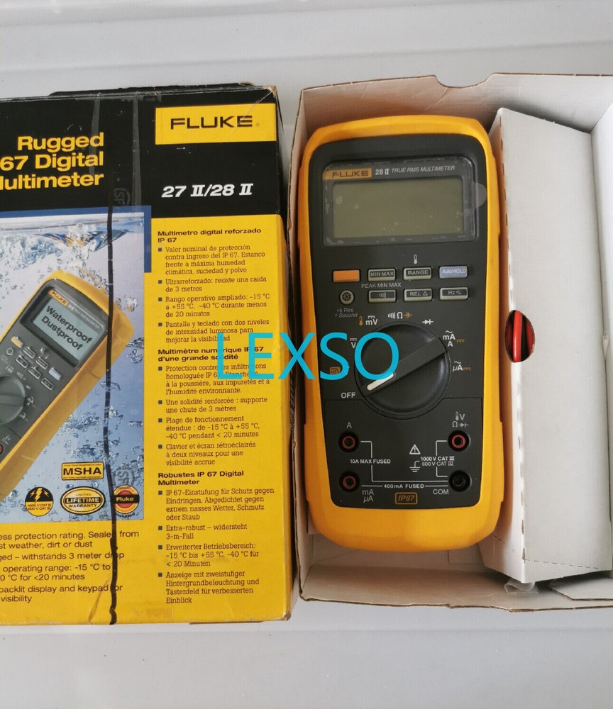 NEW Fluke 28-II Rugged IP 67 Industrial Digital Multimeter