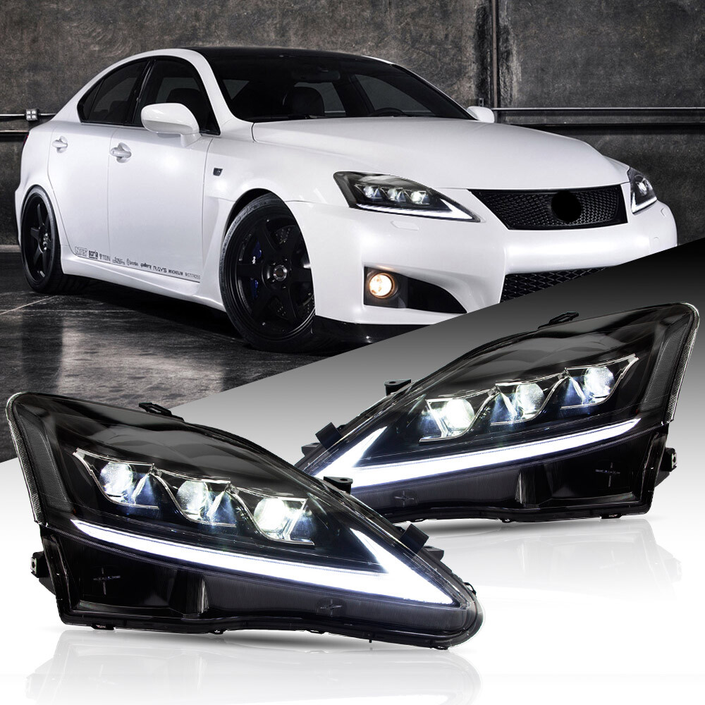 VLAND Full LED Headlight Assembly for 2006-2013 Lexus IS250 IS350 ISF Sedan
