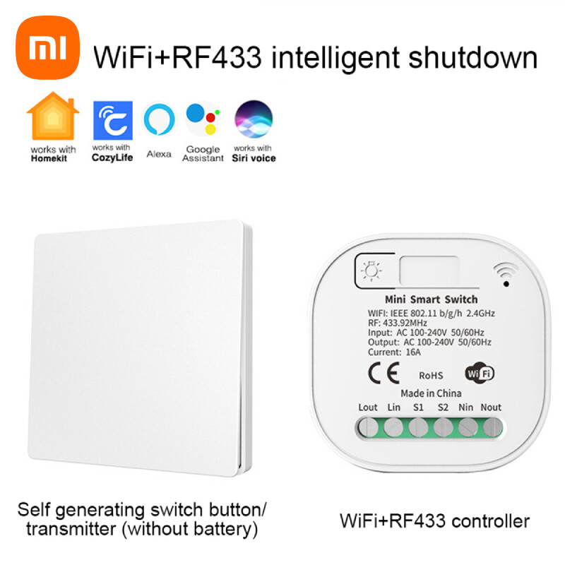 Homekit Smart Light Switch Smart Home Wireless Rf Push Button Wall Switch