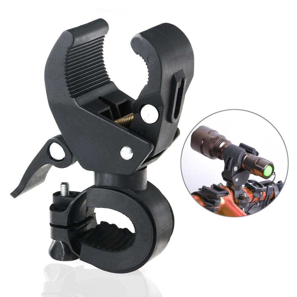 Bicycle Handlebar Flashlight Mount - Adjustable Clamp for Secure LED Light Attachment, Perfect for Night Rides and Enhanced Visibility