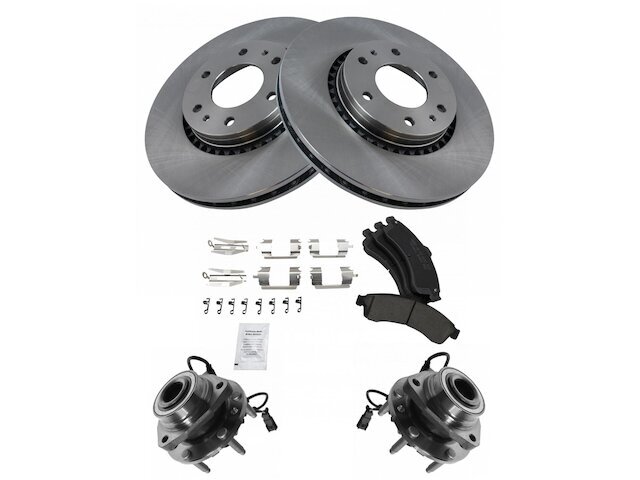 Front Brake Pad and Rotor and Wheel Hub Kit fits Buick Rainier 2004-2005 93ZJTX