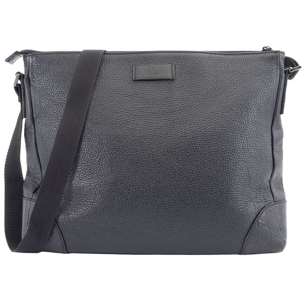 GUCCI Black Leather Shoulder Bag 257301 922040