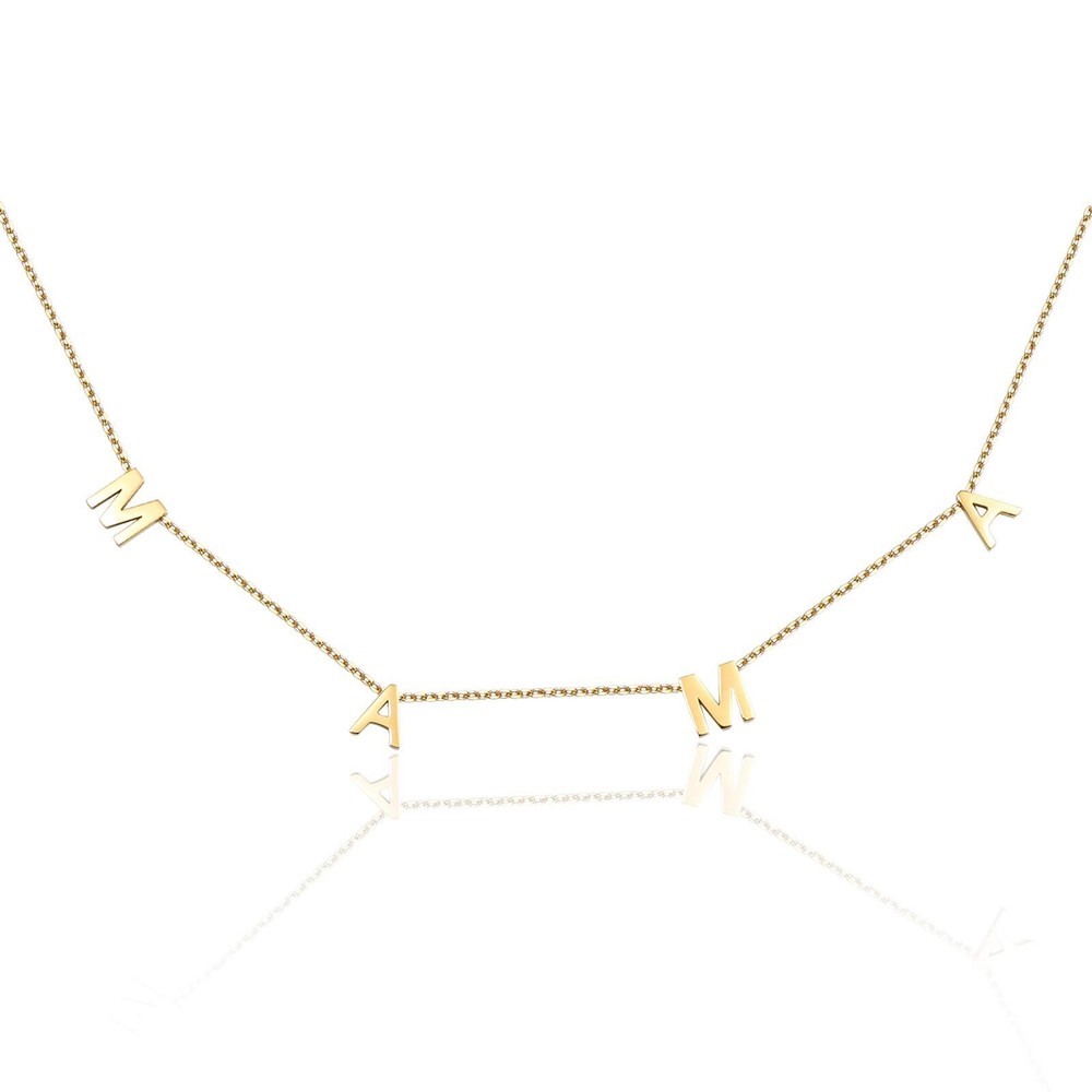 SINYARS 14K Gold Plated Dainty Mom Necklace Non Tarnish Minimalist Gift for Women