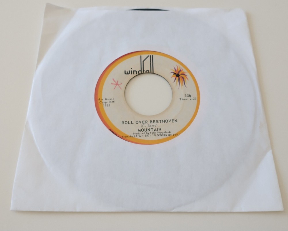 MOUNTAIN - ROLL OVER BEETHOVEN/CROSSROADER VINYL 45.USA ISSUE.PLAYS EXCELLENT.-image