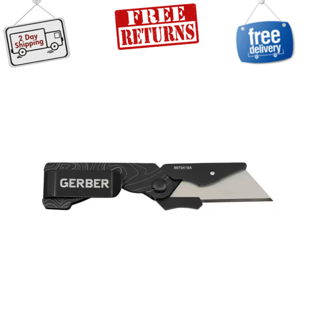 New Edition Black Gerber E.A.B. Lite Clip Compact Folding Utility Knife