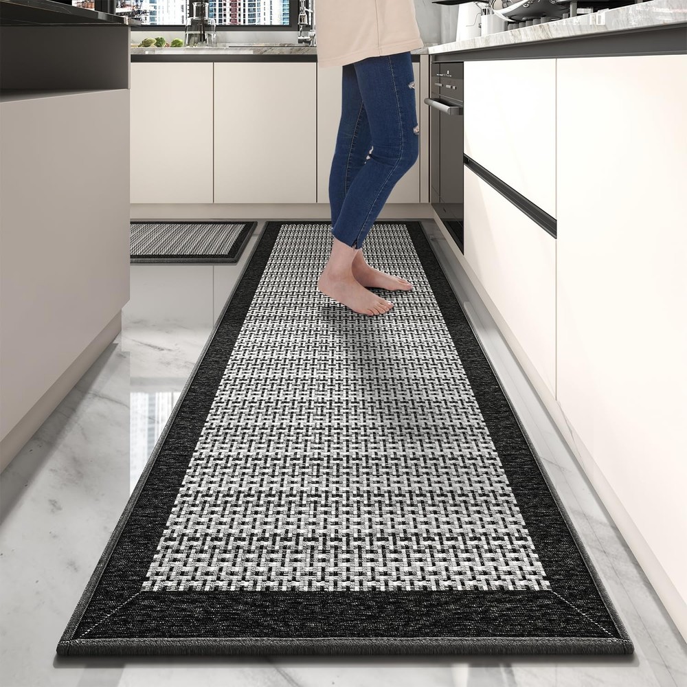 Non Slip Kitchen Rugs Set of 2 - Extra Large 2.5x6 + 20x32 Runner Rugs for Floor