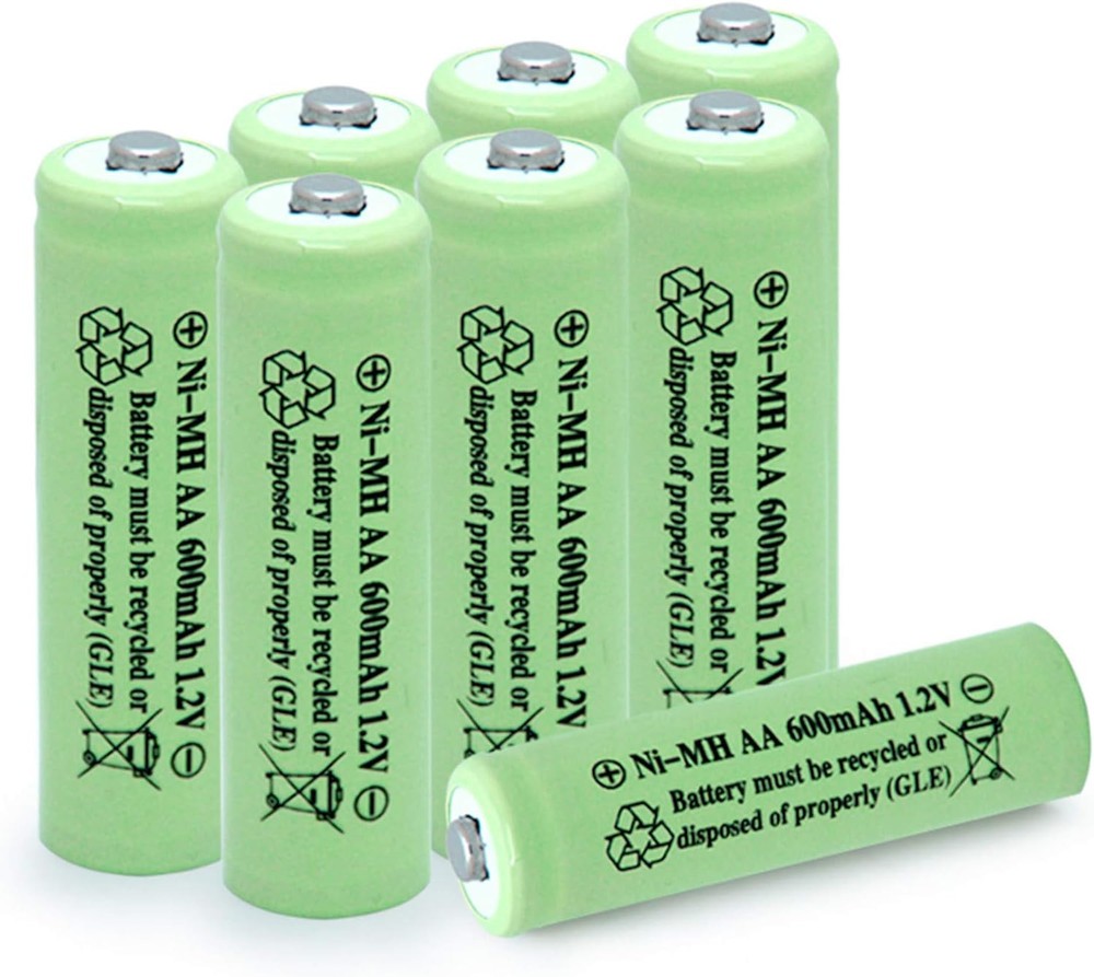 AA Ni-MH 600mAh 1.2V Rechargable 8-Pack Solar Lights Batteries