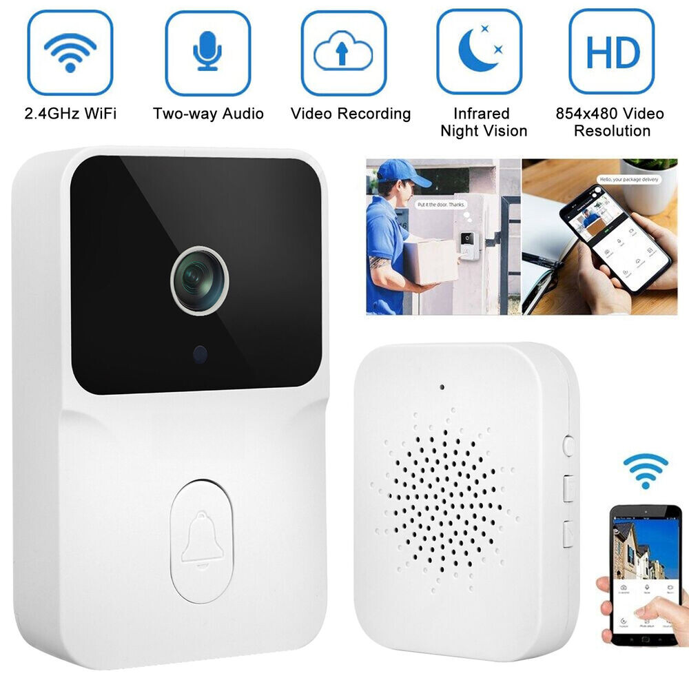 Smart WiFi Video Doorbell Wireless Security Camera with Phone Intercom