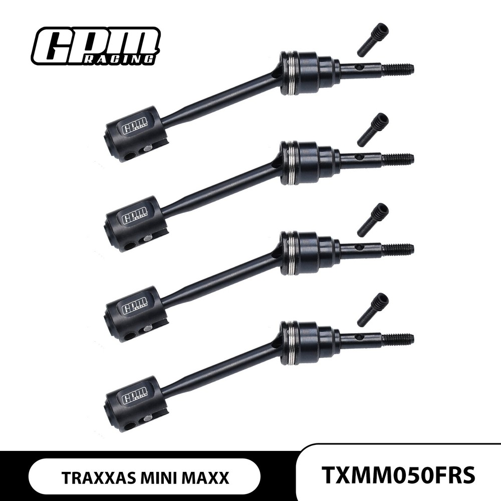 GPM Carbon Steel Front & Rear Driveshafts And Drive Cups For TRAXXAS Mini Maxx