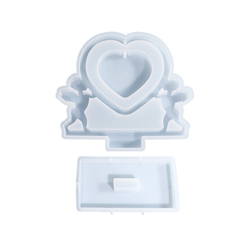 Heart-Shaped Resin Photo Frame Silicone Mold for DIY Home Decor