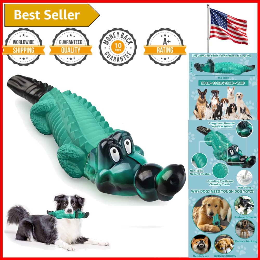 Long-Lasting Natural Rubber Dog Toy for Aggressive Chewers - Milk Flavor Delight