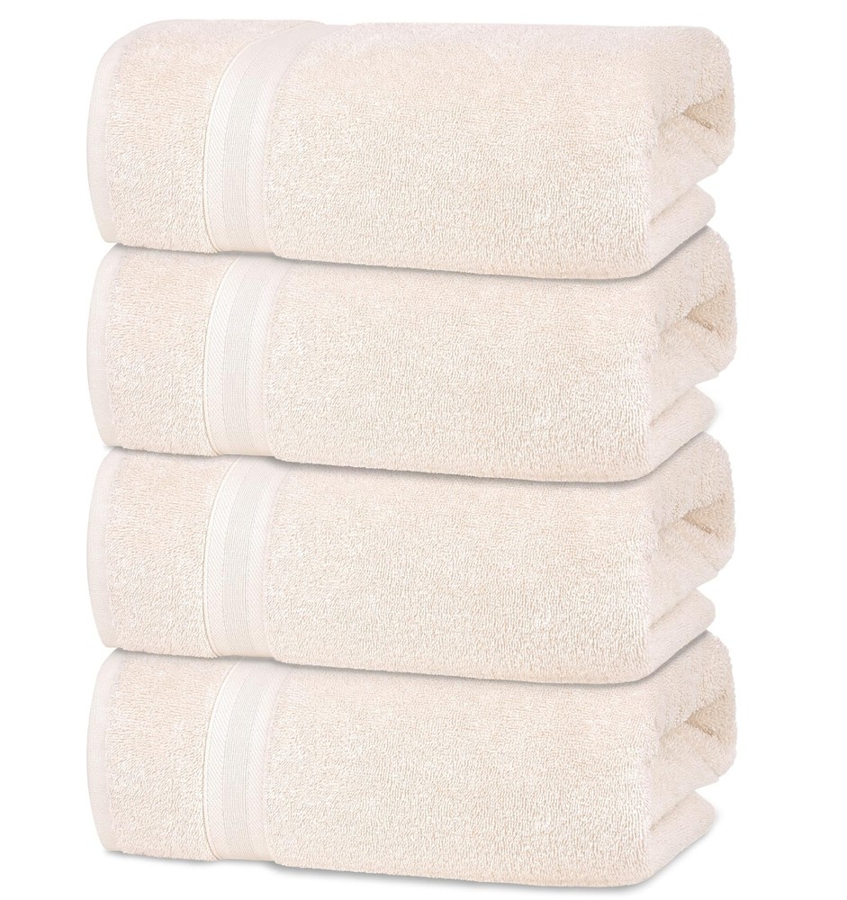 Soft Cotton Hand Towels Set of 4 - Quick-Dry Highly Absorbent Bathroom Essentials
