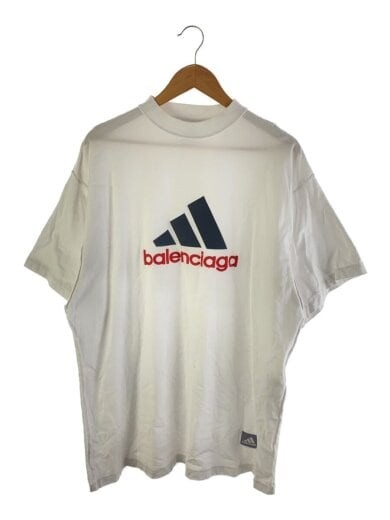BALENCIAGA/T-shirt/L/Cotton/WHT/731769//