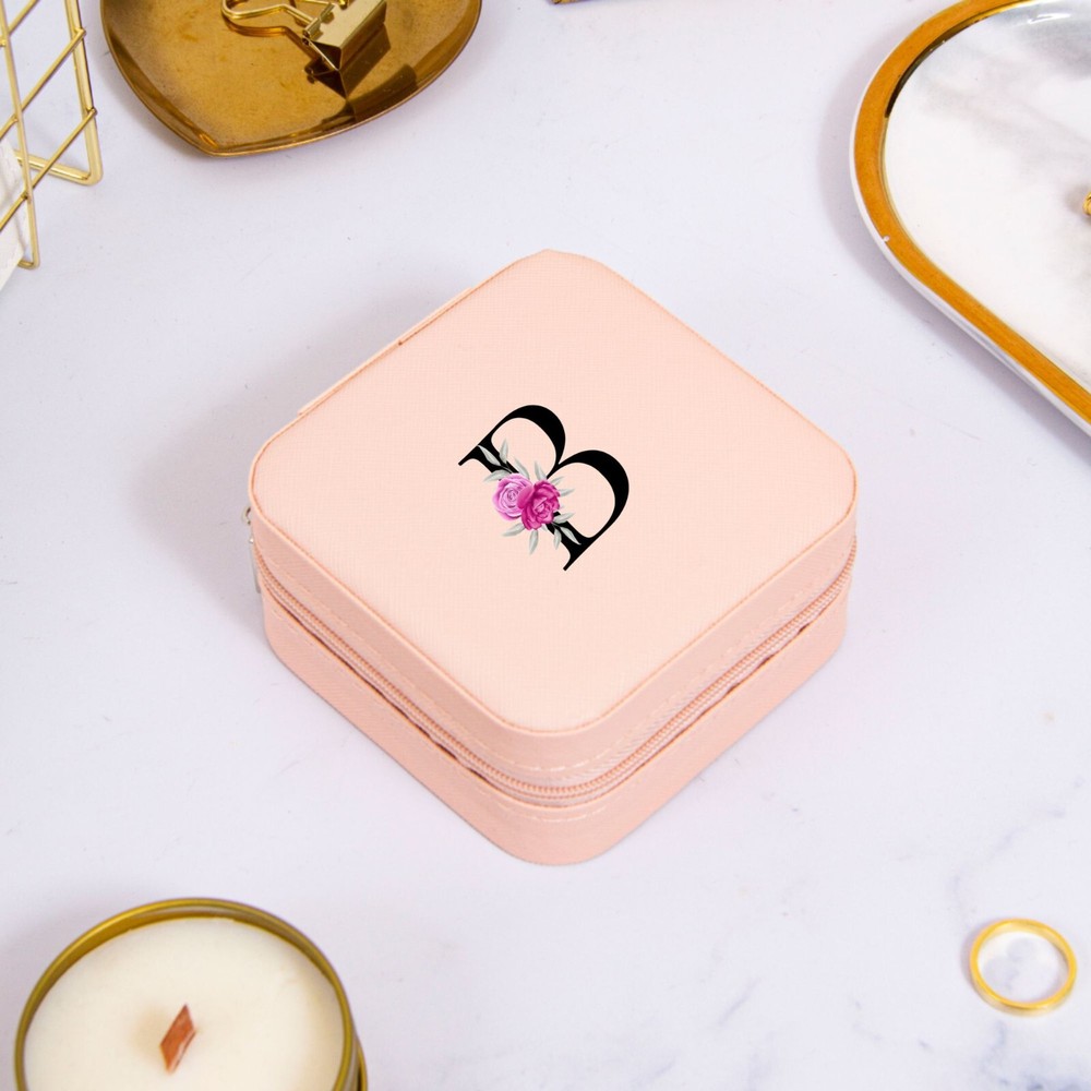Custom Name Jewelry Box - Personalized Travel Case Gift for Mom & Bridesmaids-image