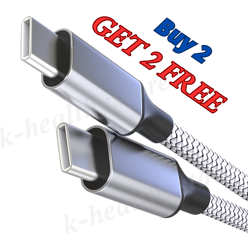 USB-C to USB-C Fast Charger Cable 6ft Data Sync Cord Male Type-C