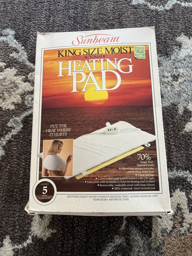 Vintage Sunbeam King Size Moist  Heating Pad ~ Pre Owned