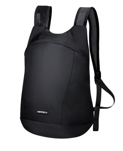 Foldable 15L Lightweight Hiking Backpack for Men - Compact Travel Daypack in Black