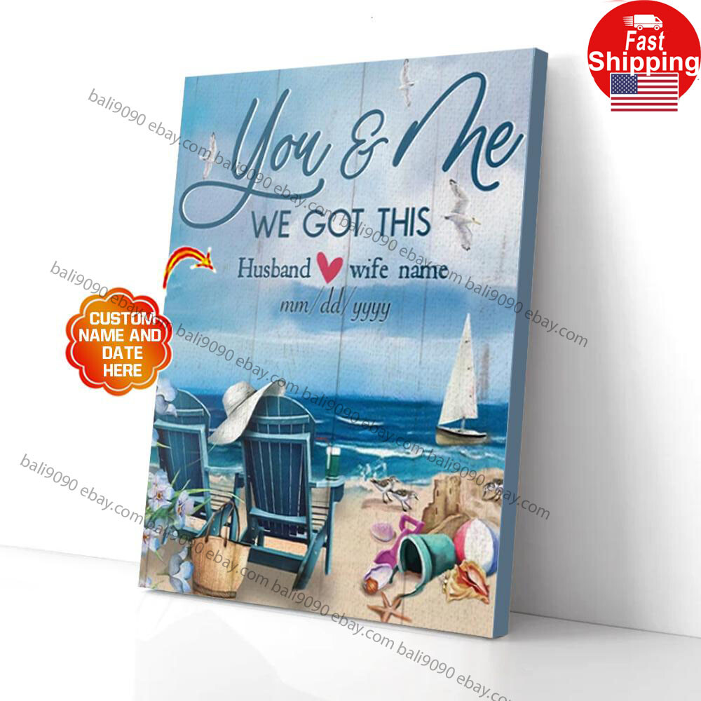 Personalized You And Me We Got This Couple Custom Name Date Matte Poster Wall...