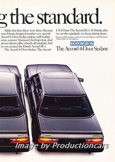 1985 Honda Accord - Standard 2-page Original Advertisement Print Art Car Ad J752