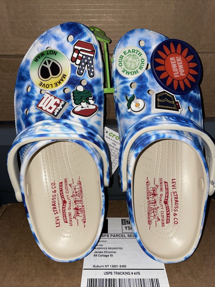 LEVIS X CROCS Limited Edition Classic Clogs Size US W12 M10 NWT