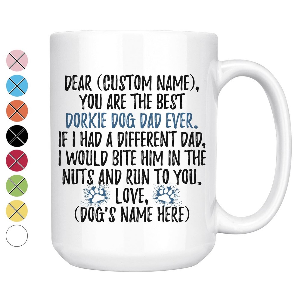 Dorkie Terrier Dad Coffee Mug - Personalized Gift for Dog Owners