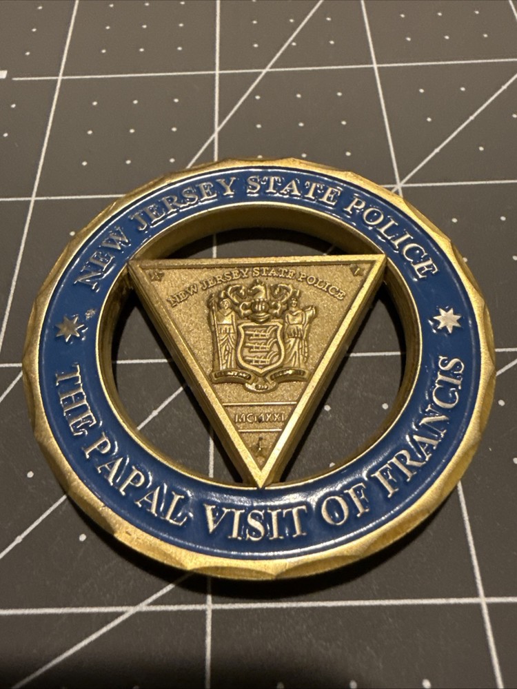 NJ State Police Challenge Coin Papal Visit Of Francis Njsp Trooper New Jersey-image