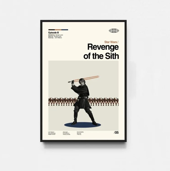Revenge of the Sith Star Wars Poster Print - Iconic TV Series Artwork for True Fans
