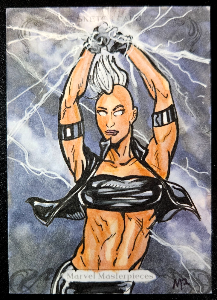2018 Upper Deck Marvel Masterpieces STORM Artist Sketch Card 1/1 Rare