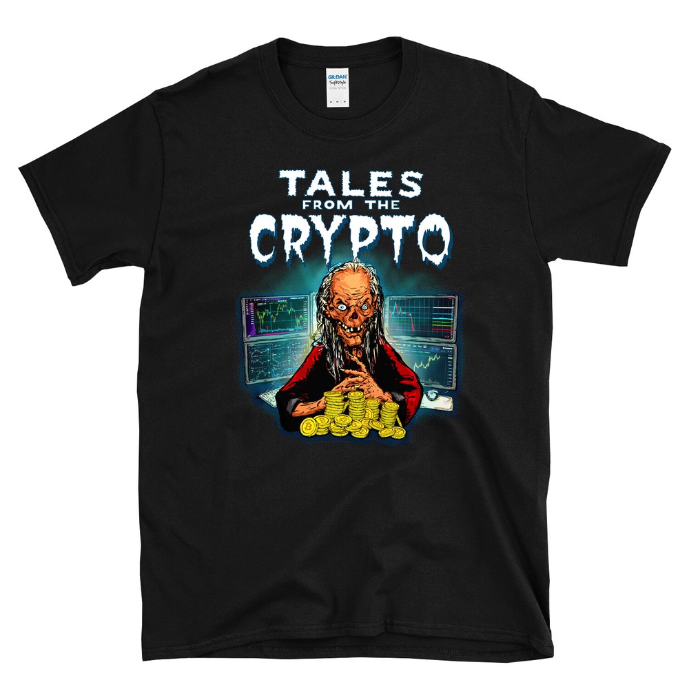 Funny Cryptocurrency Miner BTC Coin Crypt Keeper T-Shirt Tales From The Crypto-image