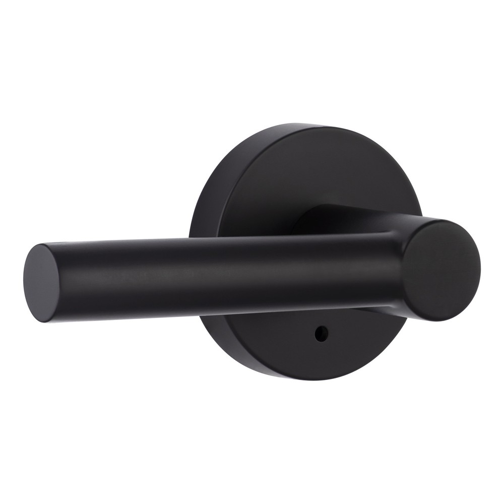 Miseno MLK3012 Elkton Round Rod Privacy Door Lever Set - Black