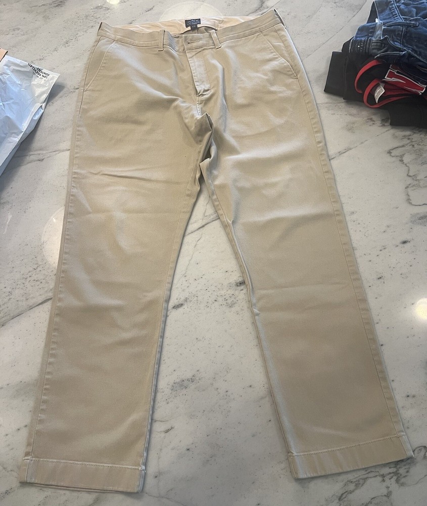 J Crew Pants Mens 34x30 Flex Sutton Tan Khaki Chino Straight Leg Business Casual