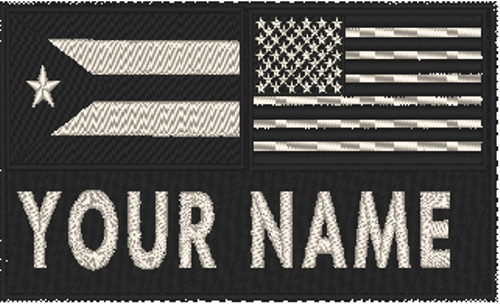 Custom 5x3 Cuba & USA Flag Patch with VELCRO® Fastener-image