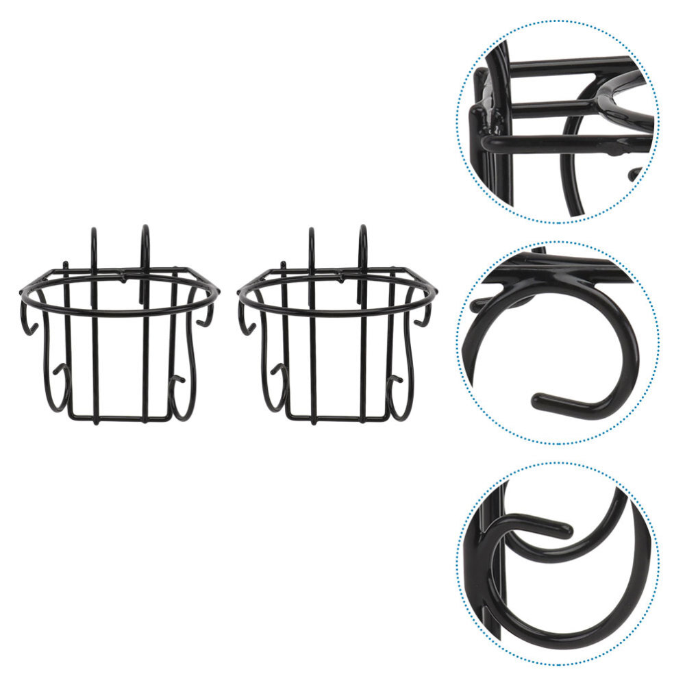 2 Pcs Deck Railing Planter Rings Trellis Pot Holders Hooks Flower Hanger