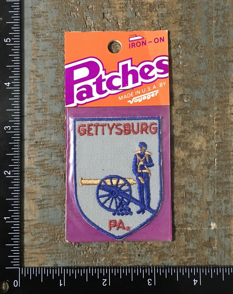 Vintage Gettysburg Cannon Soldier Pennsylvania Travel Iron-On Patch by MIP Voyager