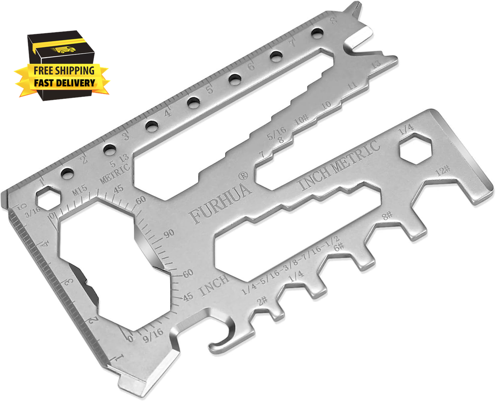 42-in-1 Credit Card Multitool - Slim Durable Pocket-Sized Multi Tool Card  -image