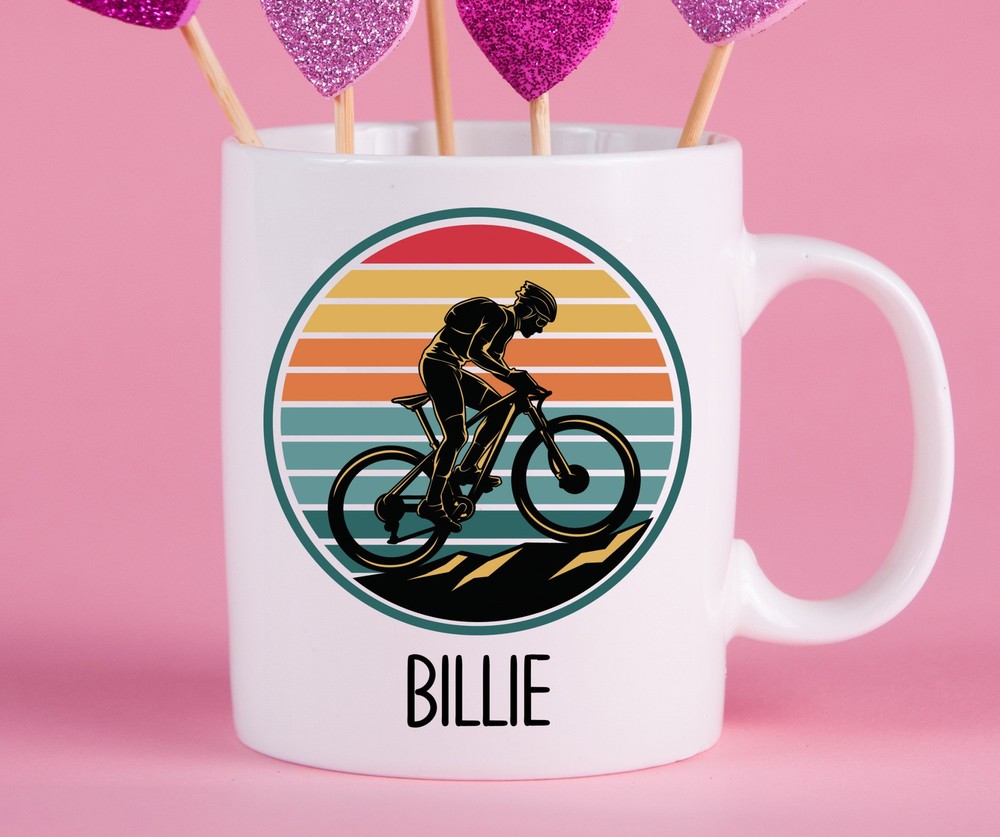 Personalized Mountain Biking Mug Mountain Biking Gift Ideas Mountain Biking Cup