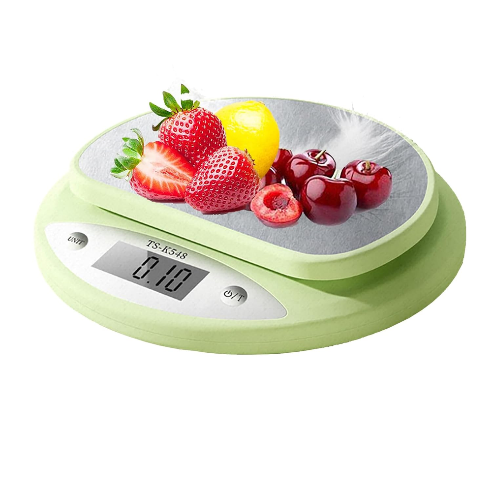 Cute Digital Kitchen Scale with LCD Display 11lb 5kg Capacity