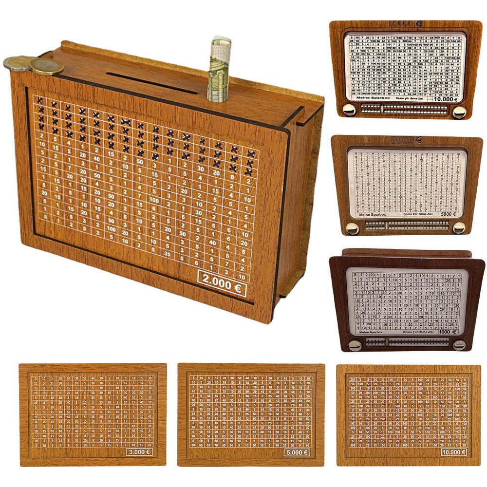 Retro Home Cash Box With A Wooden Deposit Box And Counter Decorative Crafts