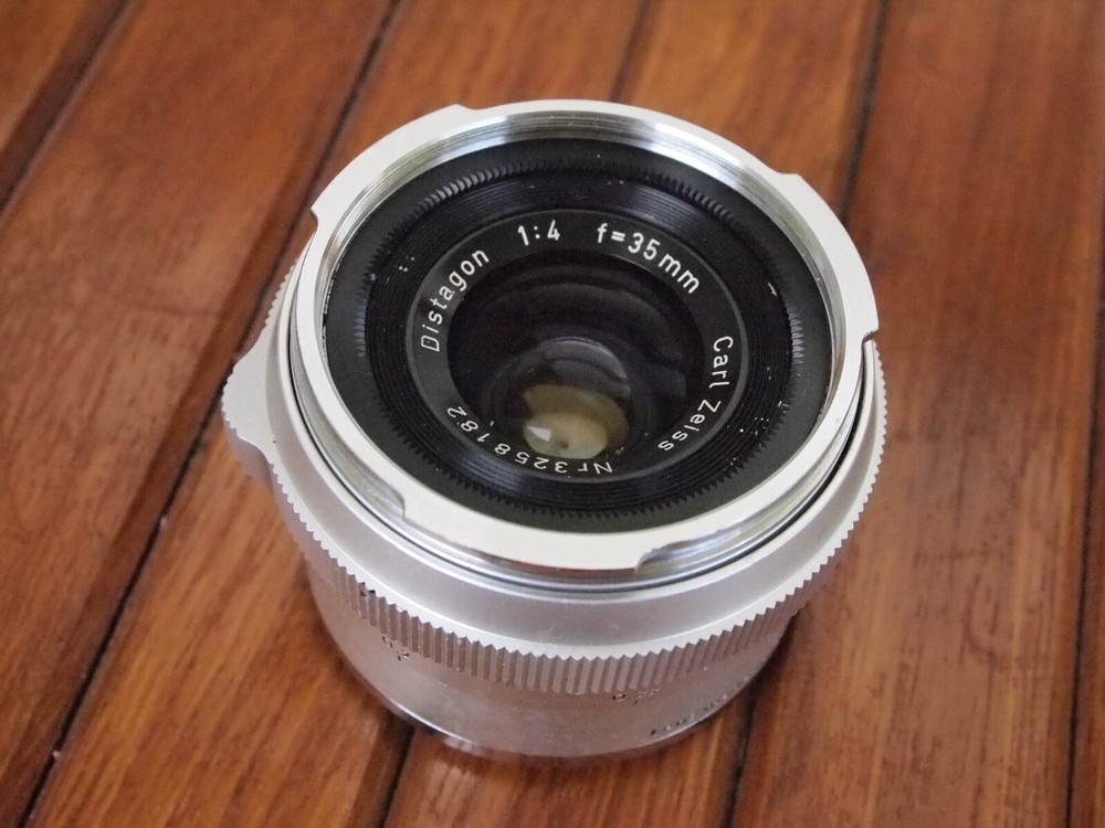Carl Zeiss Contarex Distagon 35mm f4 Chrome Lens For Parts Repair