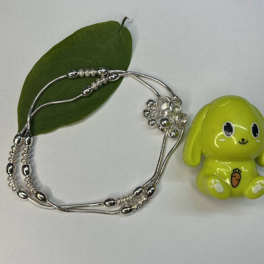 Dazzling Silver Payal Anklet for Women\, Girls | Shiny & Durable-image