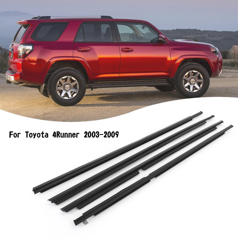 Car Outside Window Weatherstrip Seal Belt Moulding For Toyota 4Runner 2003-2009