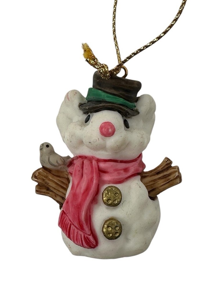 Ganz 1994 Little Cheesers Christmas Ornament Snow Cheeser II Snowman Mouse 05425