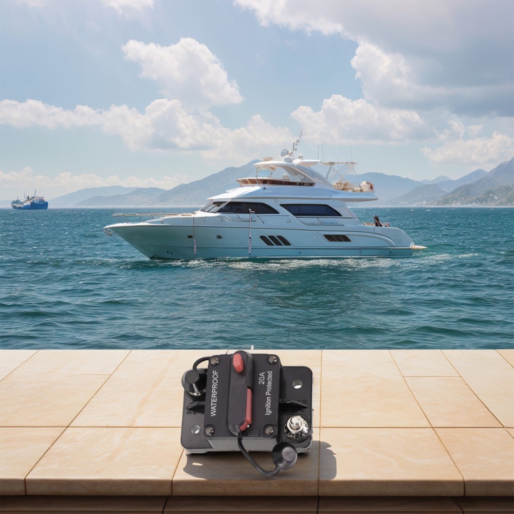 20A Manual Reset Switch Circuit Breaker Holder for Yachts and Marine Vessels