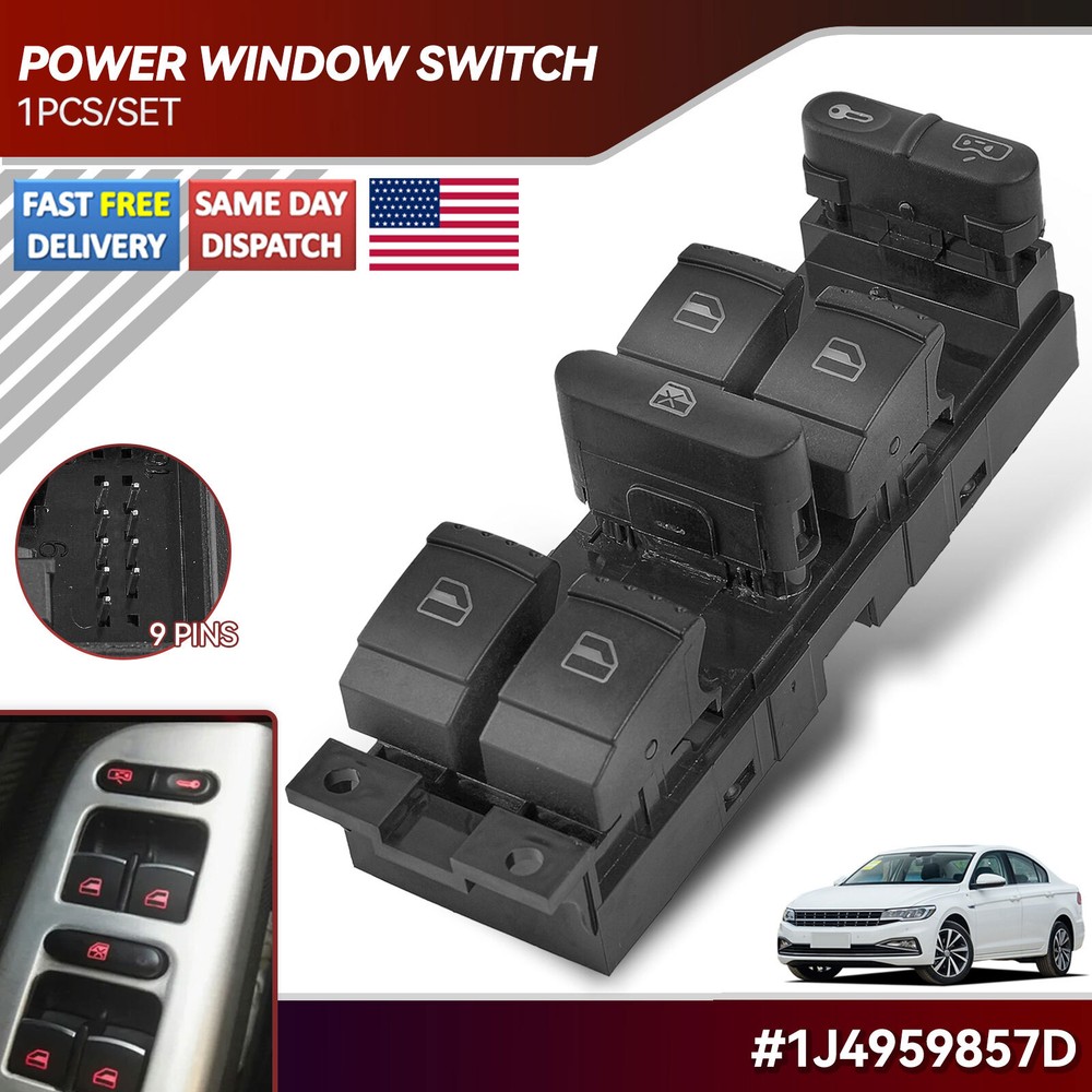Master Power Window Switch for 99-06 VW Golf / 98-05 VW Passat / 99-05 VW Jetta