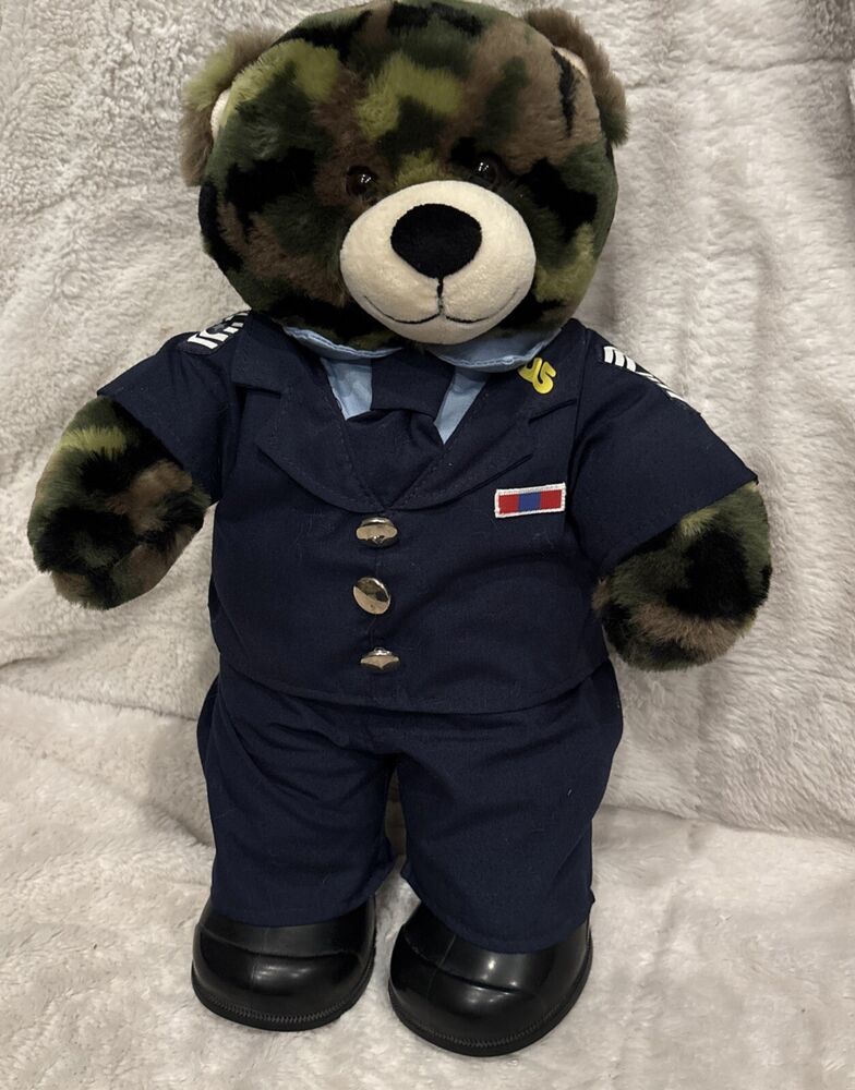 Build-a-Bear Green CamoMilitary With Air Force Uniform